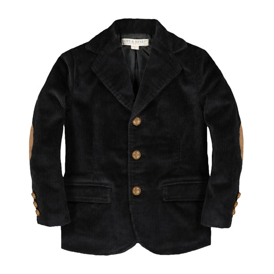 Organic Corduroy Blazer with Elbow Patches - 98% Organic Cotton
