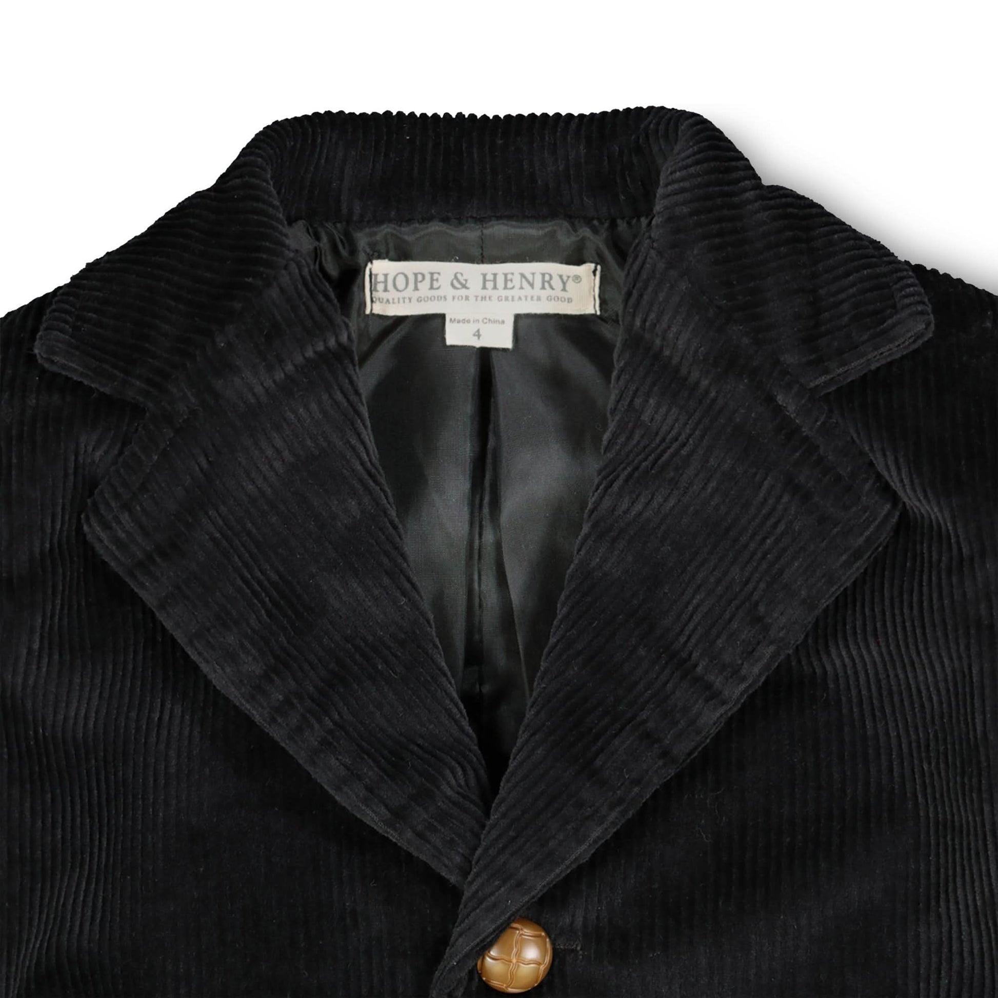 Organic Corduroy Blazer with Elbow Patches - 98% Organic Cotton