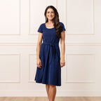 Organic Tie-Waist Knit Dress - 95% Cotton