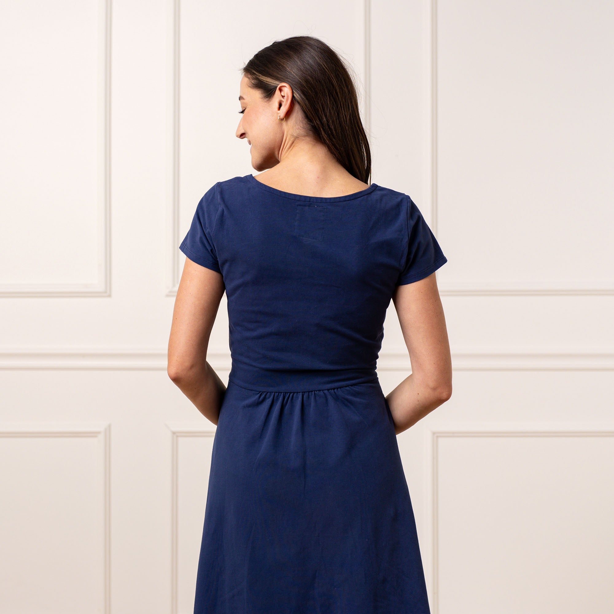 Organic Tie-Waist Knit Dress - 95% Cotton