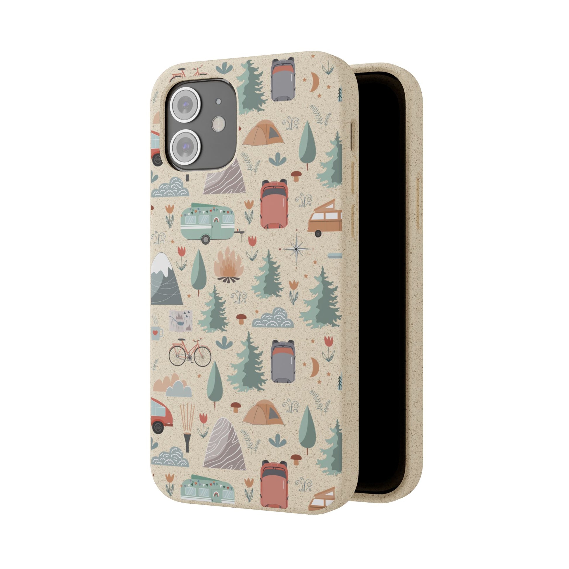 Plant based, biodegradable phone cover - Happy Camper - The Peony Haus