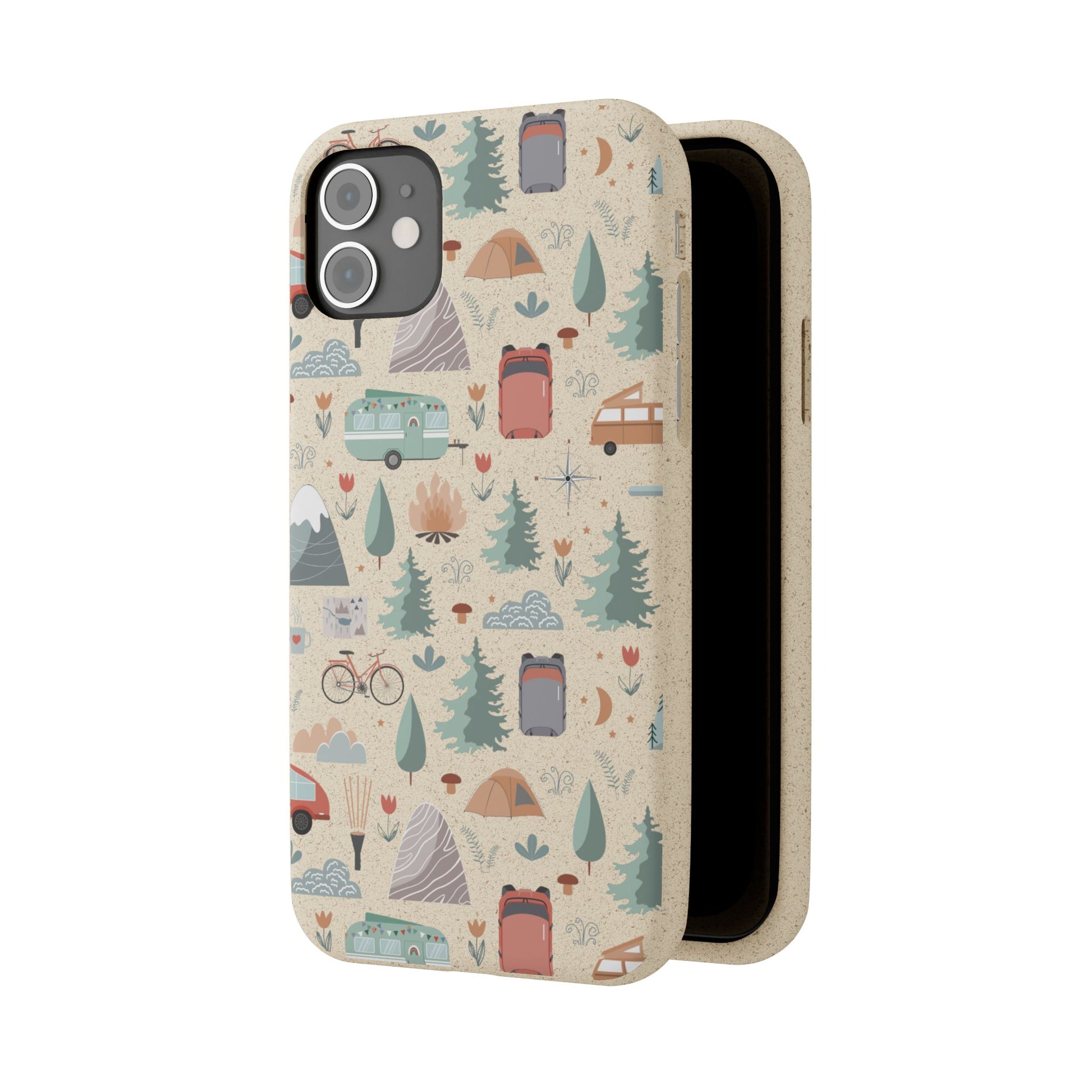 Plant based, biodegradable phone cover - Happy Camper - The Peony Haus