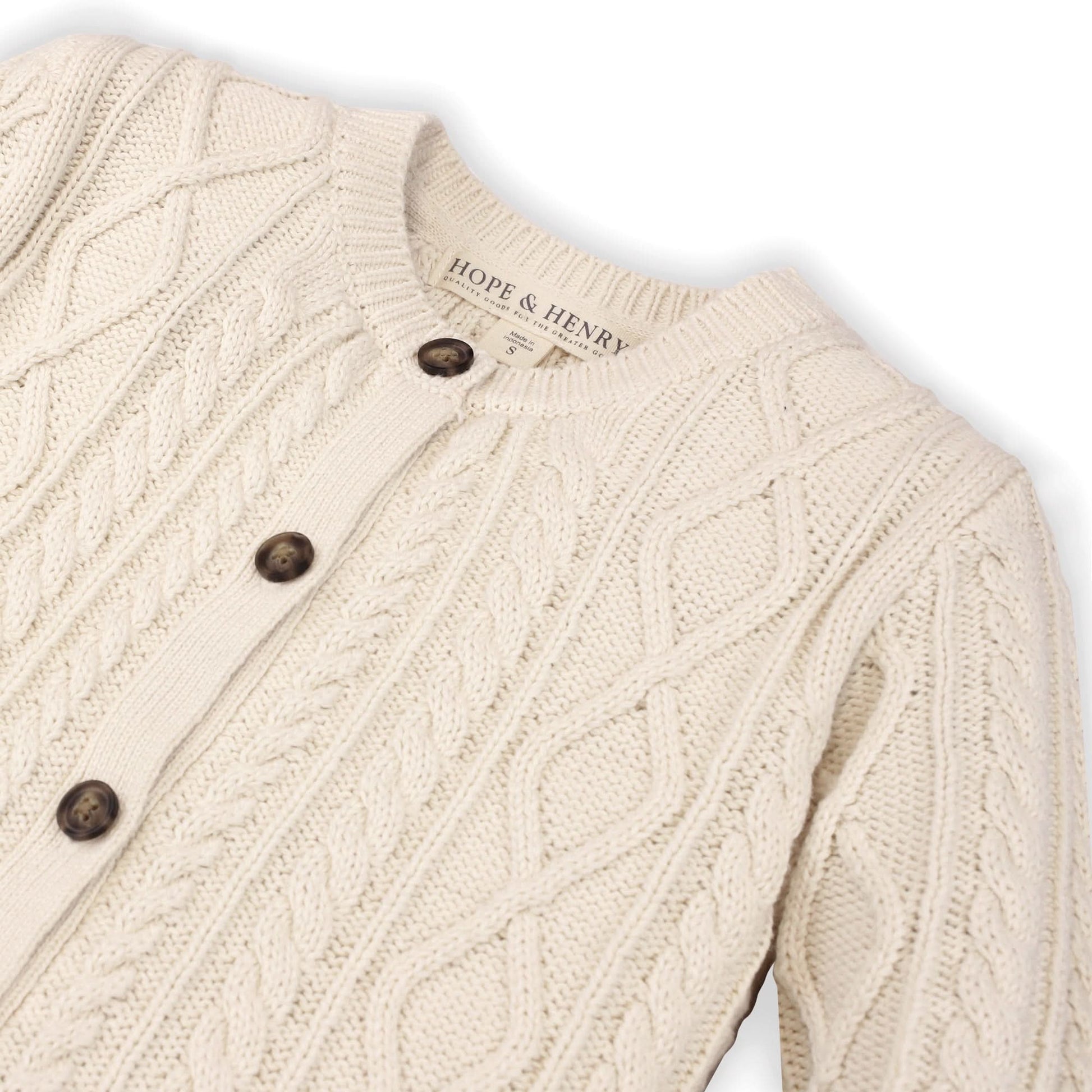 Cable Peplum Cardigan