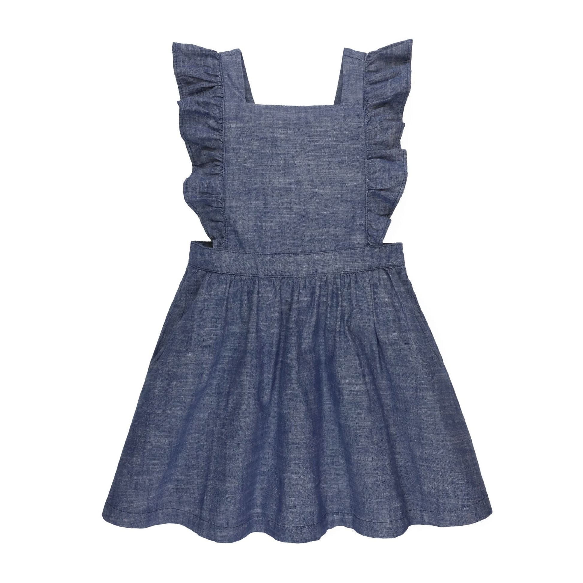Organic Chambray Ruffle Jumper