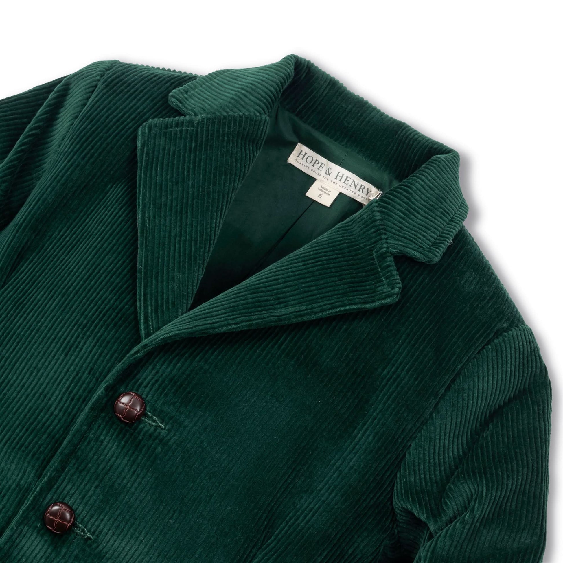 Organic Corduroy Blazer with Elbow Patches - 98% Organic Cotton