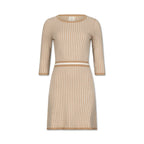 3/4 Sleeve Fit and Flare Sweater Dress