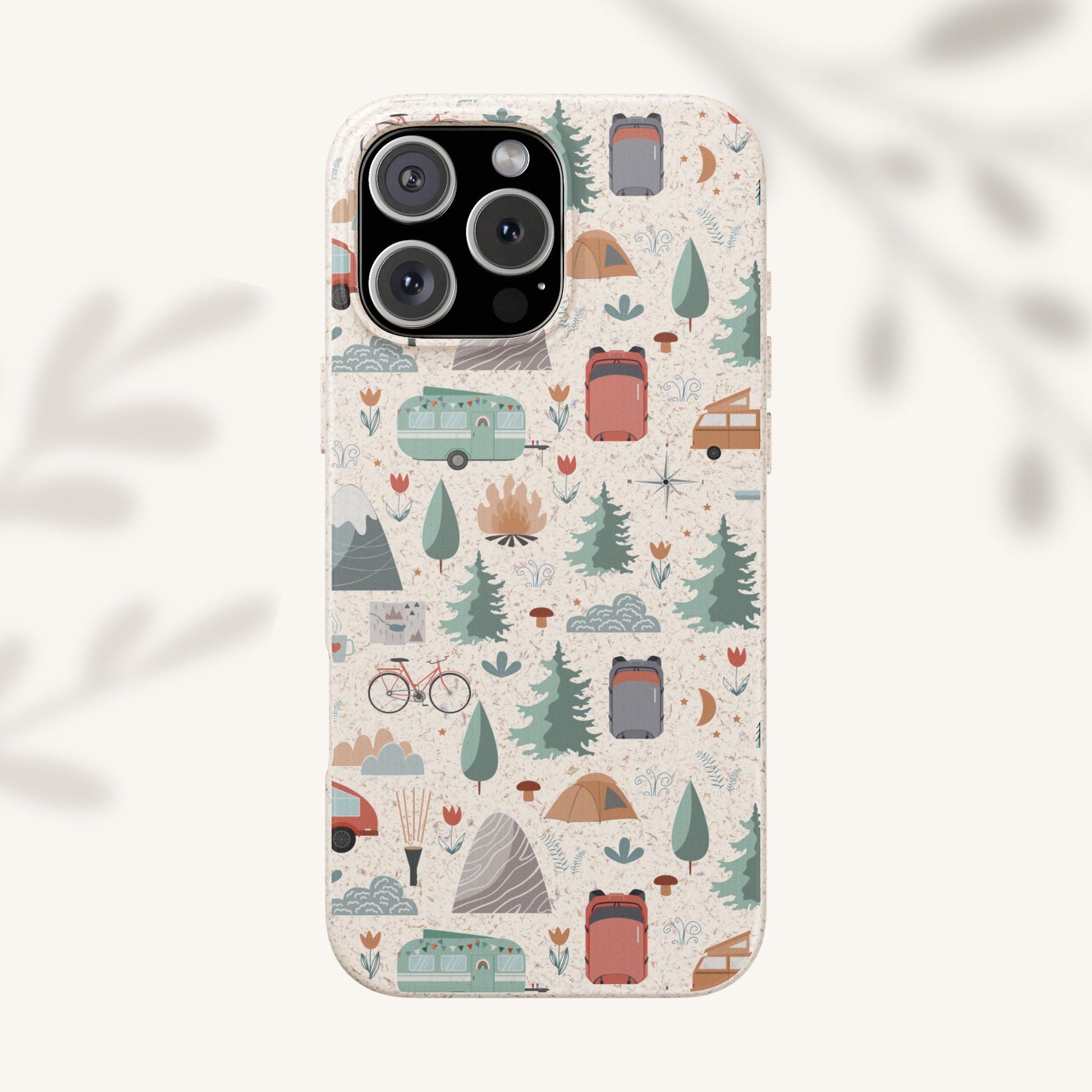 Plant based, biodegradable phone cover - Happy Camper - The Peony Haus