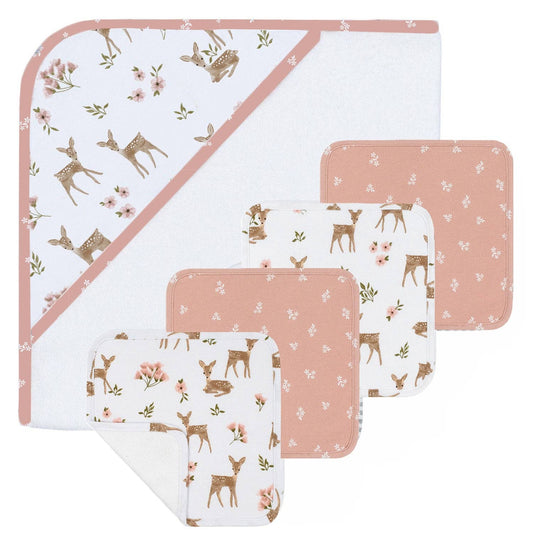 Living Textiles - 5pc 100% Cotton Bath Gift Set | Sophia's Garden