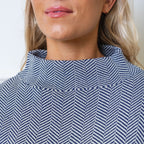 Mock Neck Short Sleeve Sweater