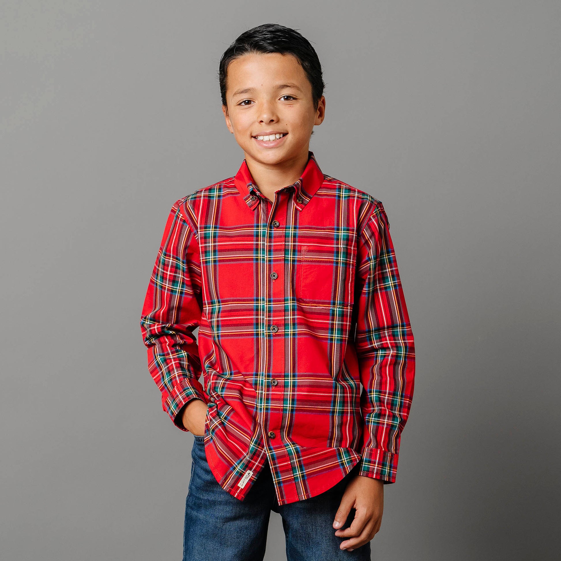 Stretch Poplin Button Down Shirt - 98% Organic Cotton