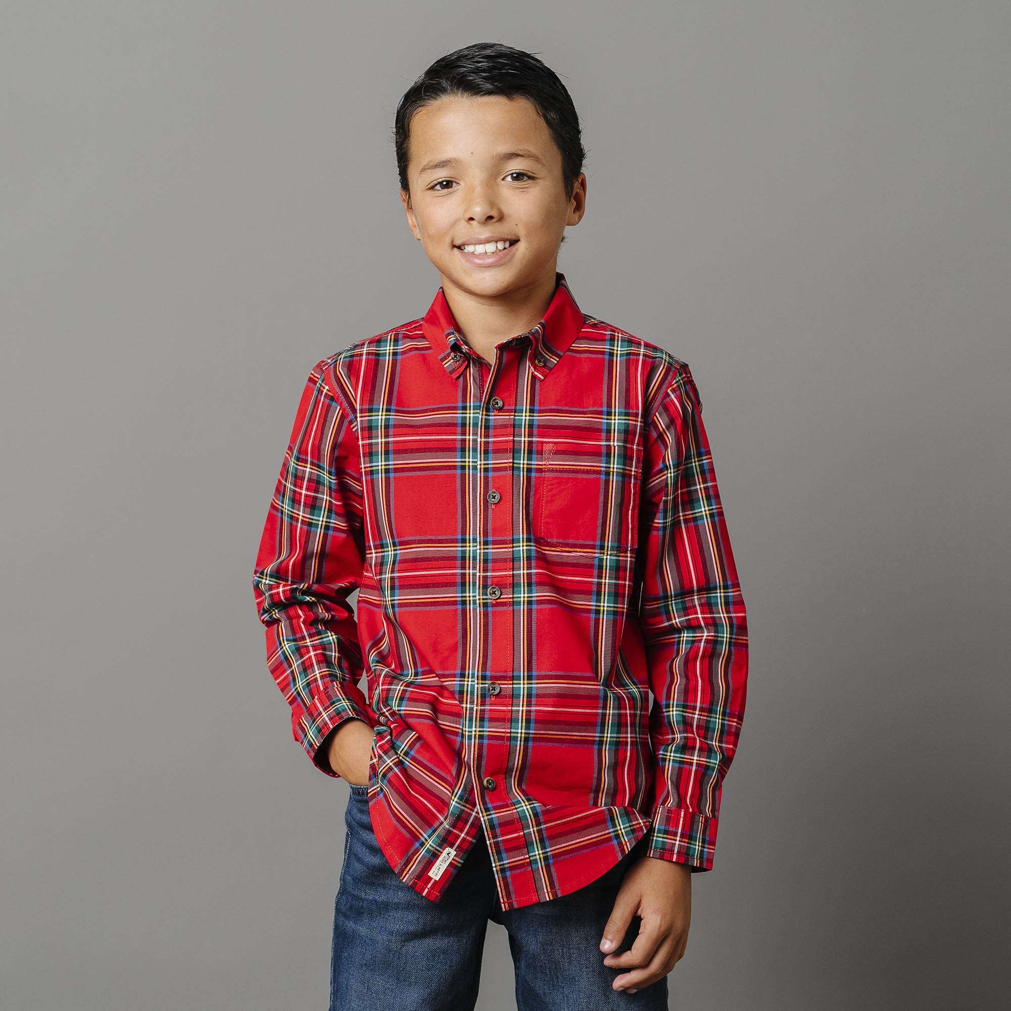 Stretch Poplin Button Down Shirt - 98% Organic Cotton