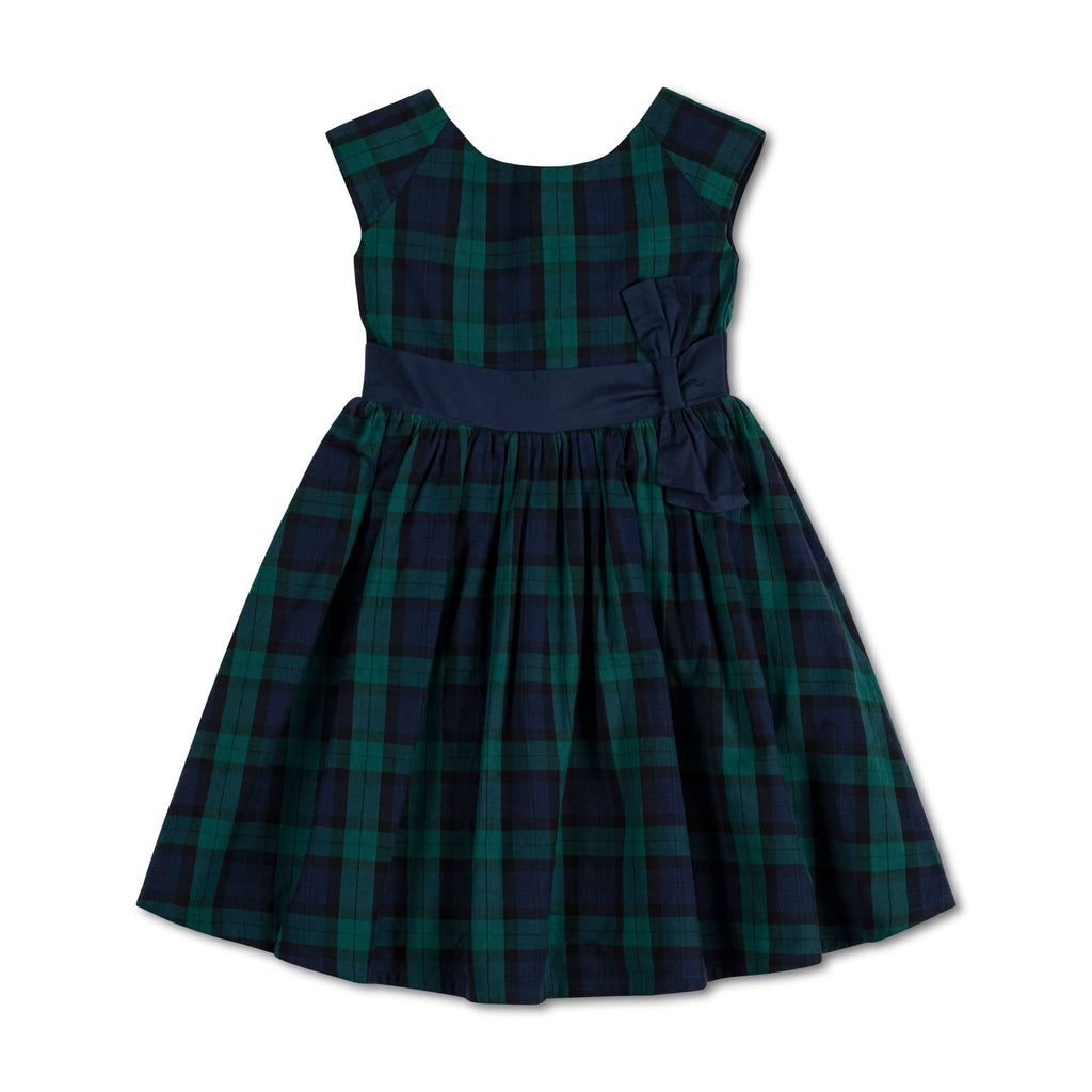 Cap Sleeve Organic Party Dress with Bow Sash