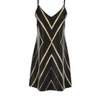 Vela Silk Slip Dress in Striped Shibori - The Peony Haus