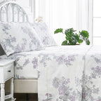 Jardin De Rose Printed Cotton Percale Sheet Set