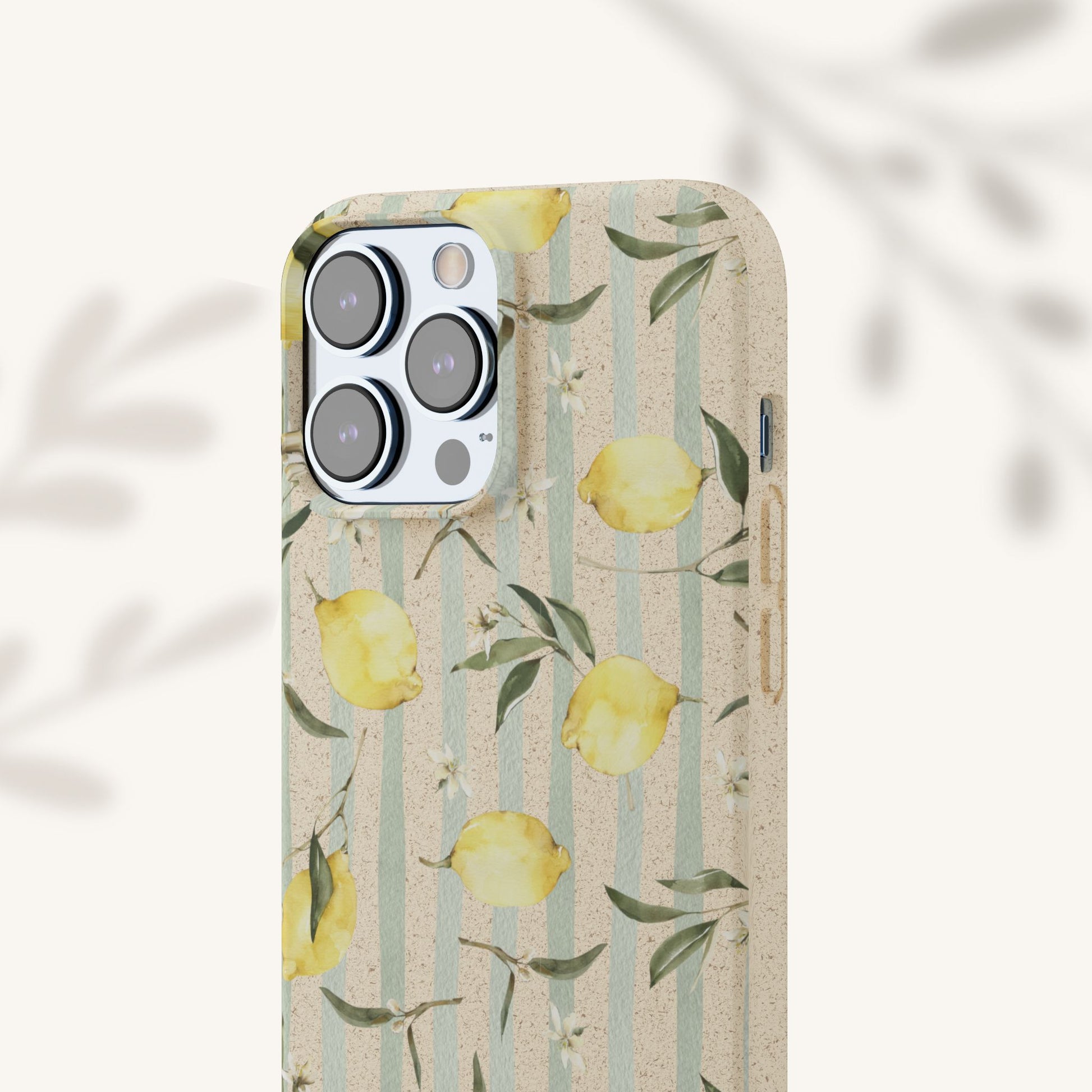 Plant based, biodegradable phone case - When life gives you lemons - The Peony Haus
