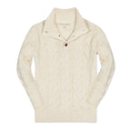 Organic Mock Neck Cable Sweater