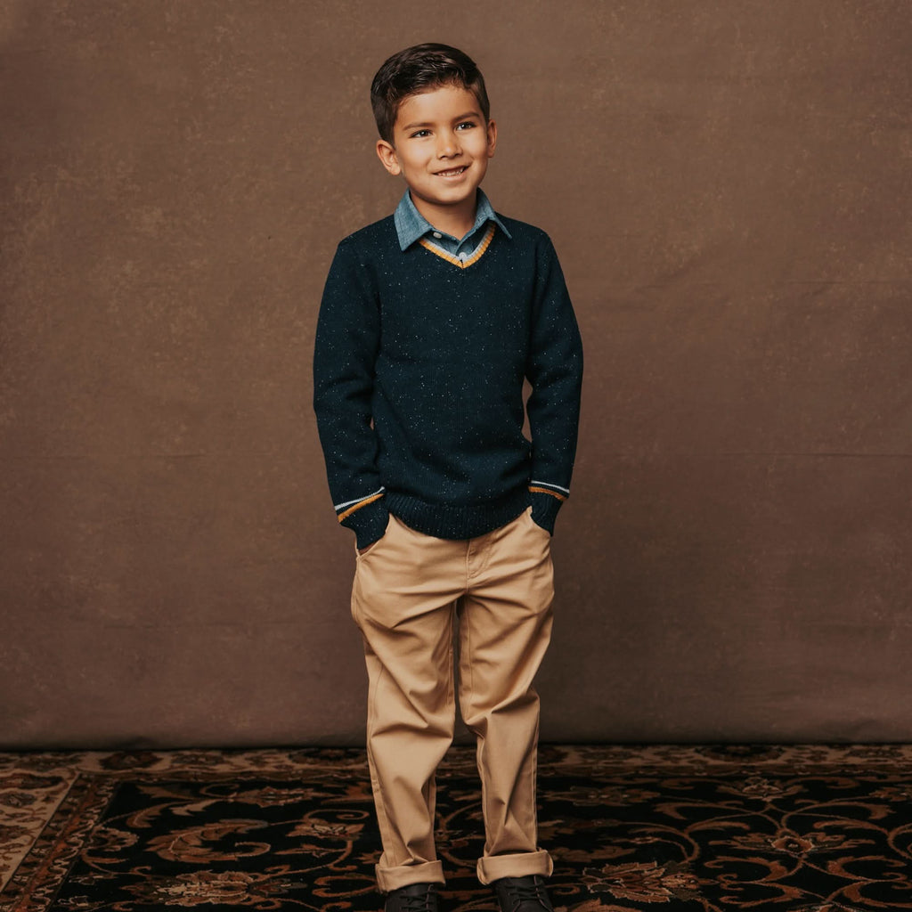 Organic V-Neck Sweater - 99% Organic Cotton