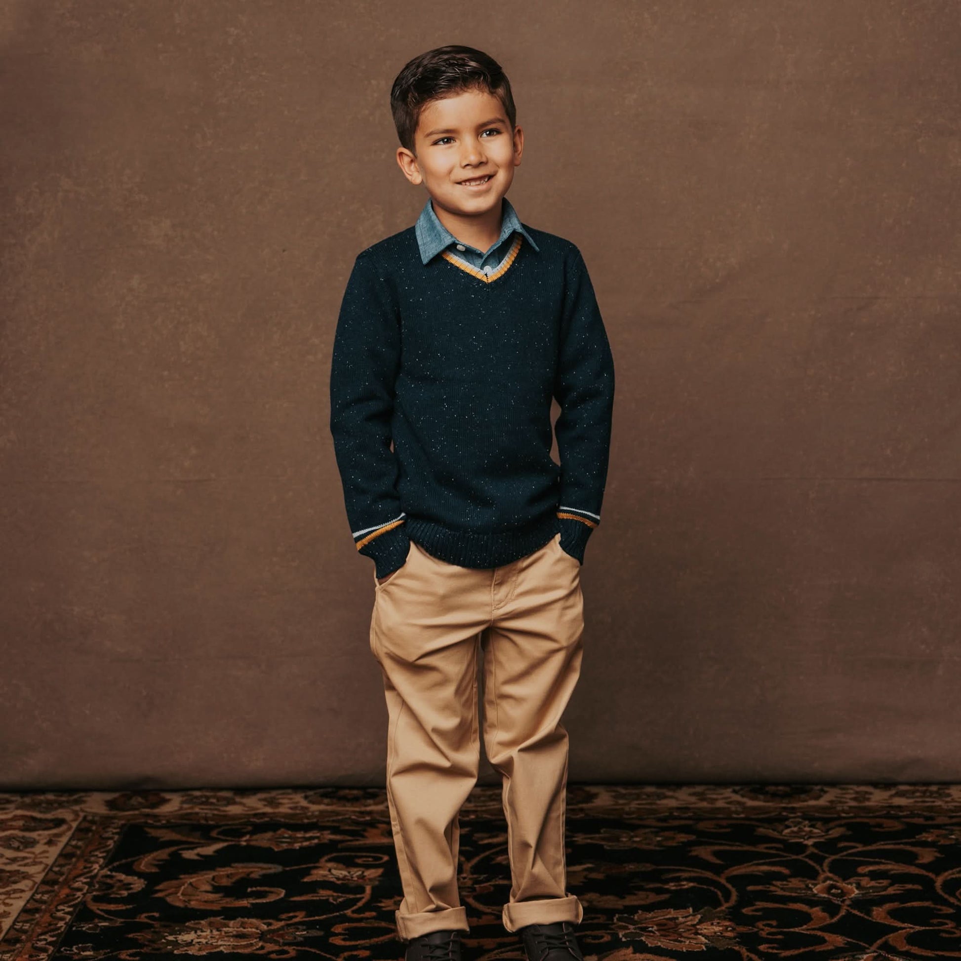 Organic V-Neck Sweater - 99% Organic Cotton