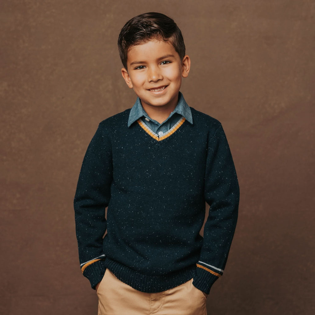 Organic V-Neck Sweater - 99% Organic Cotton