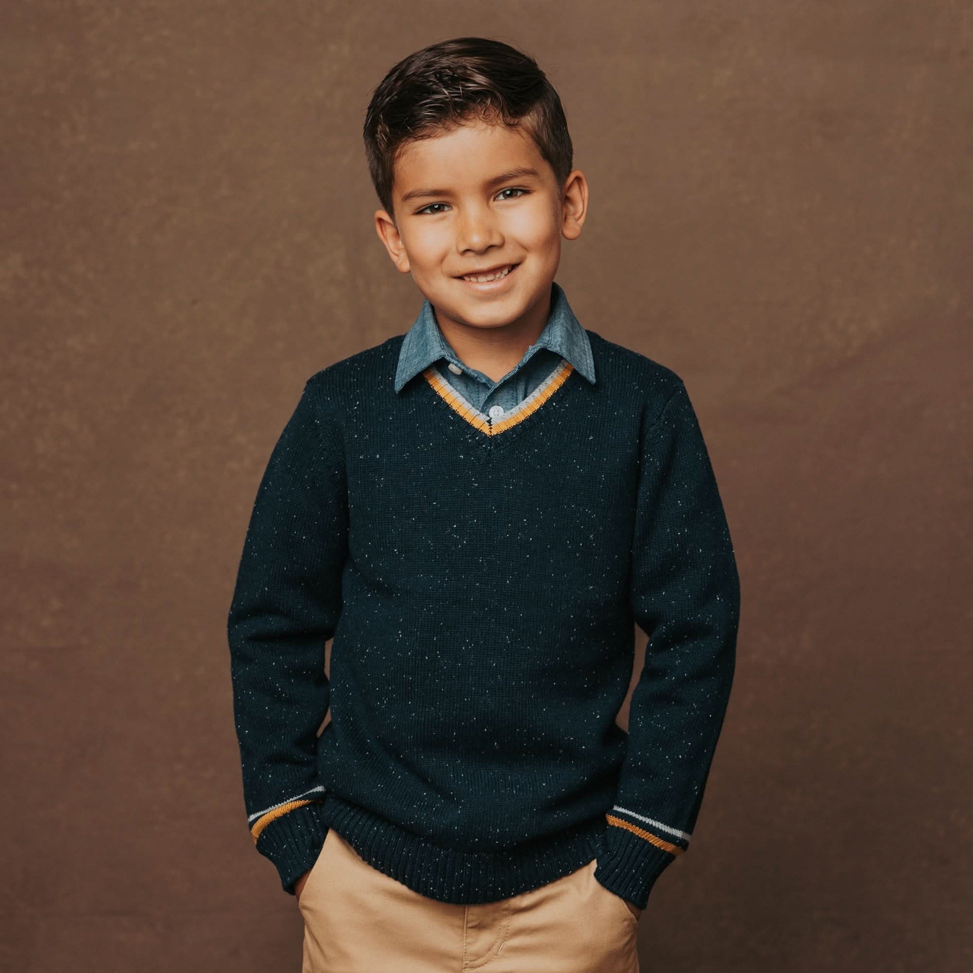Organic V-Neck Sweater - 99% Organic Cotton