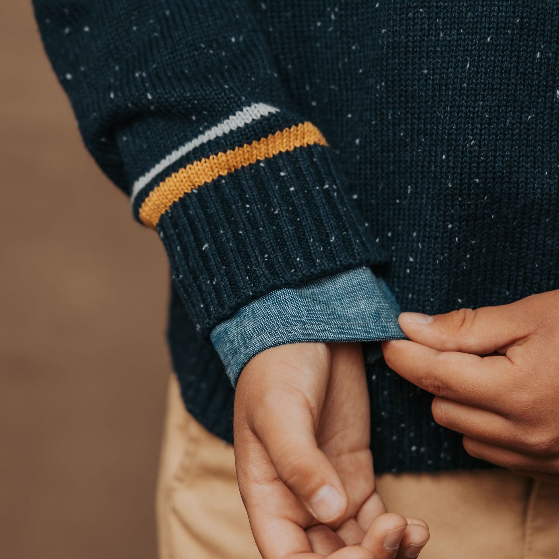 Organic V-Neck Sweater - 99% Organic Cotton
