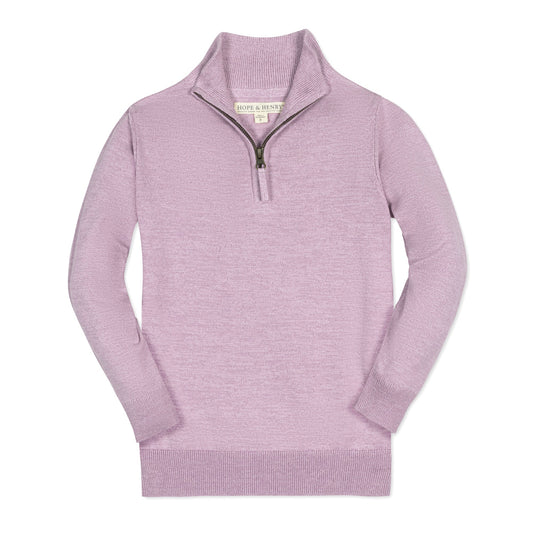 Organic Fine Gauge Half Zip Sweater - Baby