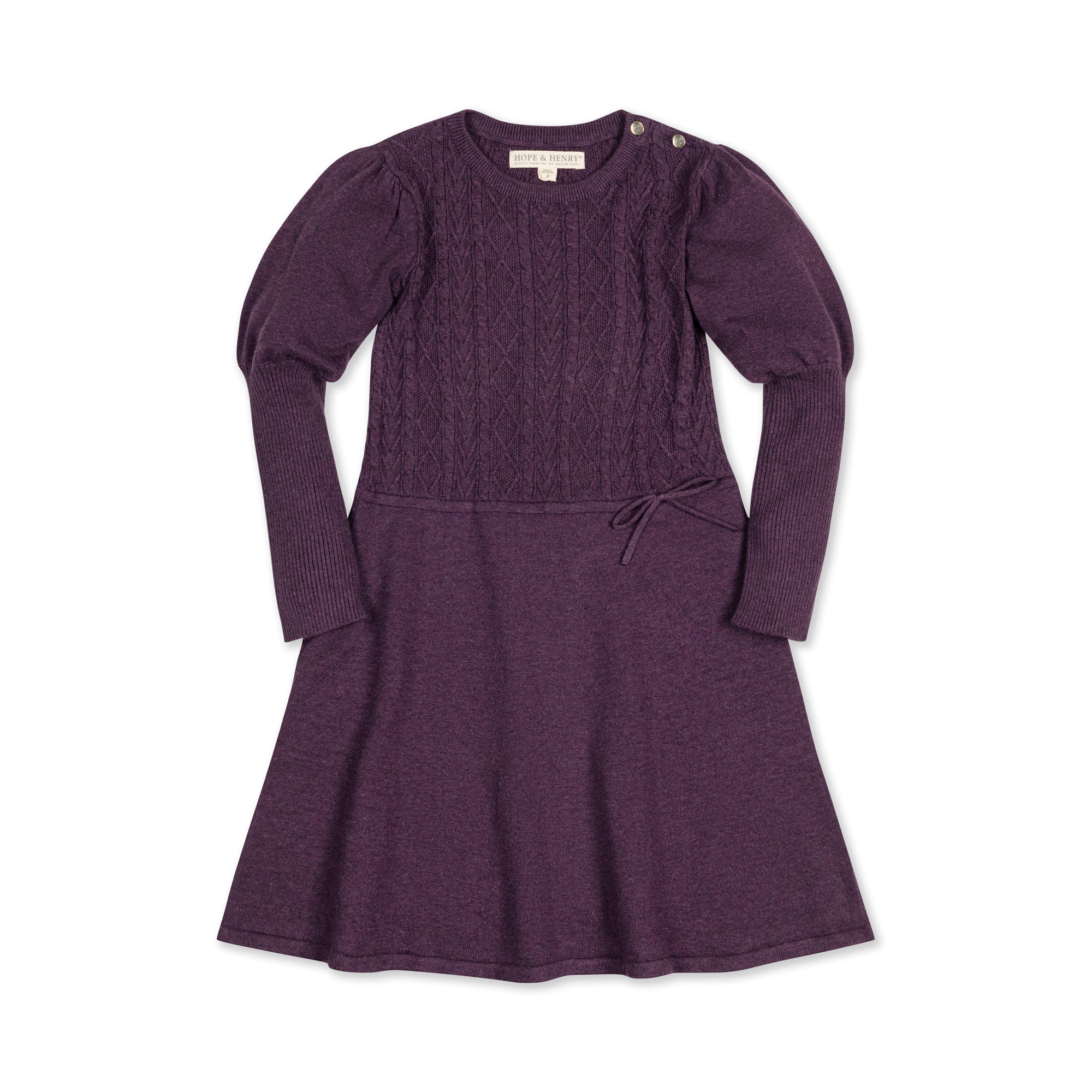 Organic Cable Bodice Sweater Dress