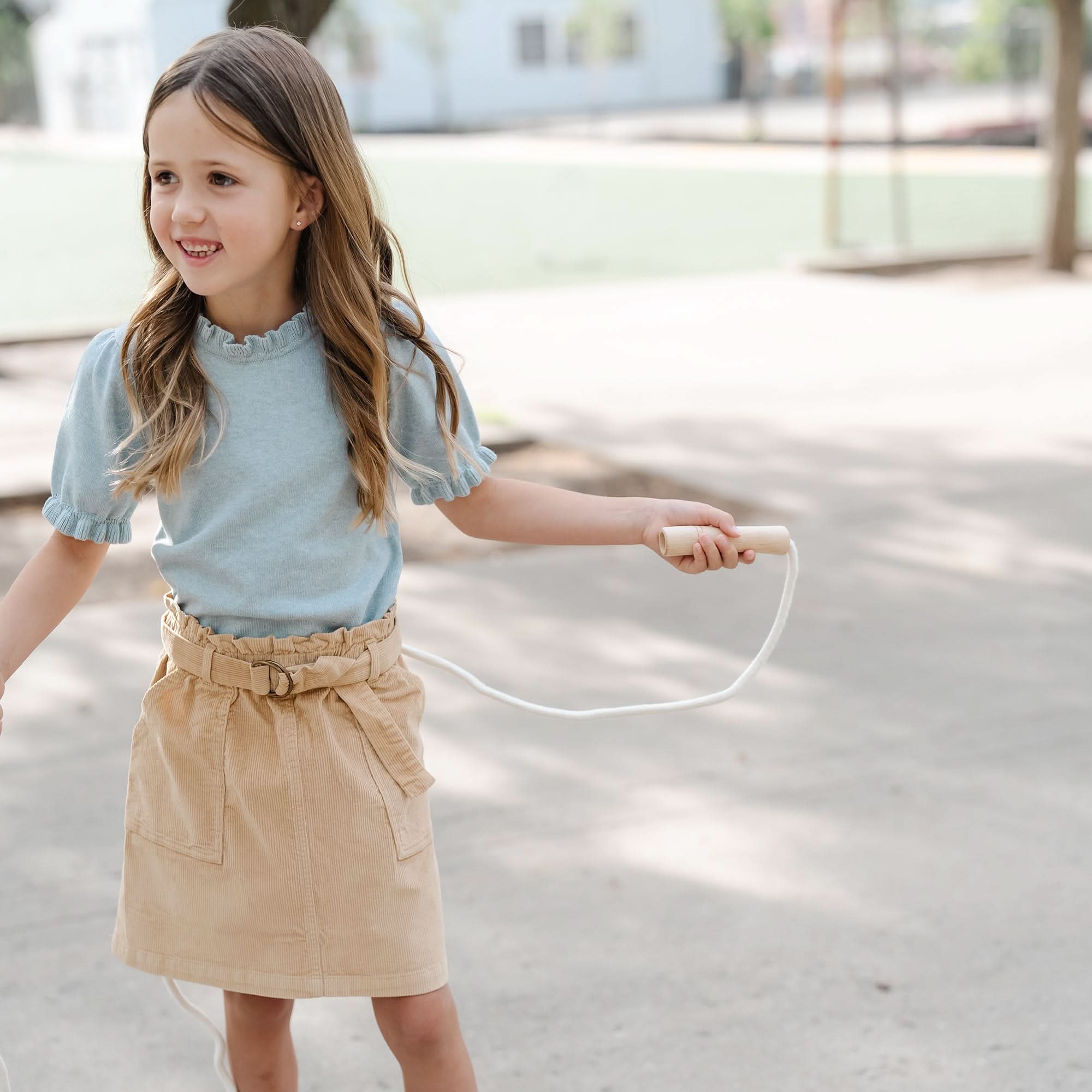 Organic Corduroy Cinch Waist Skirt - 98% Organic Cotton