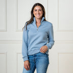 Quilted Half Zip Pullover