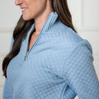 Quilted Half Zip Pullover