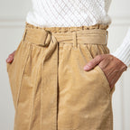 Organic Cinch Waist Cord Skirt - 98% Cotton