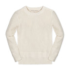 Organic Herringbone Detail Crew Neck Sweater