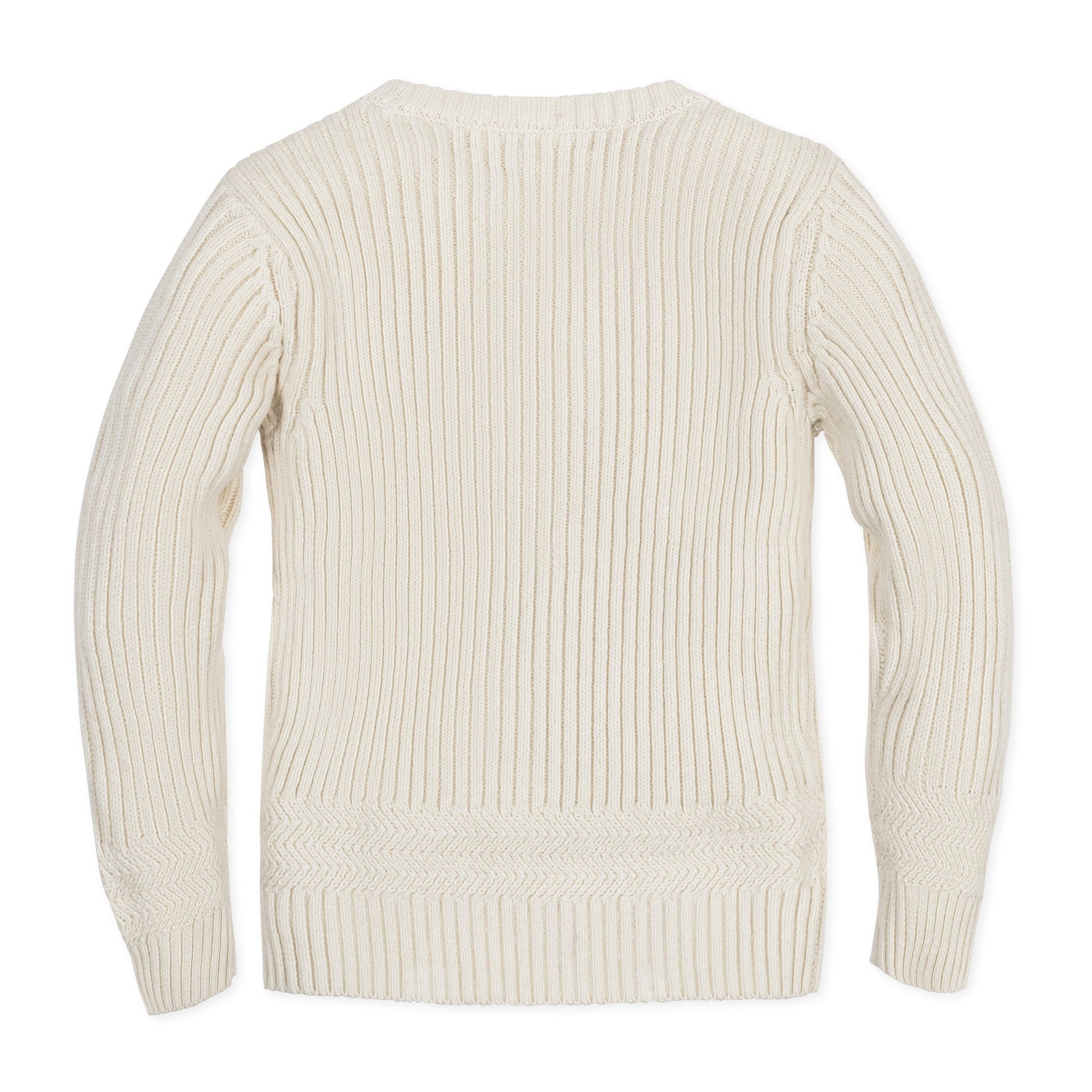 Organic Herringbone Detail Crew Neck Sweater