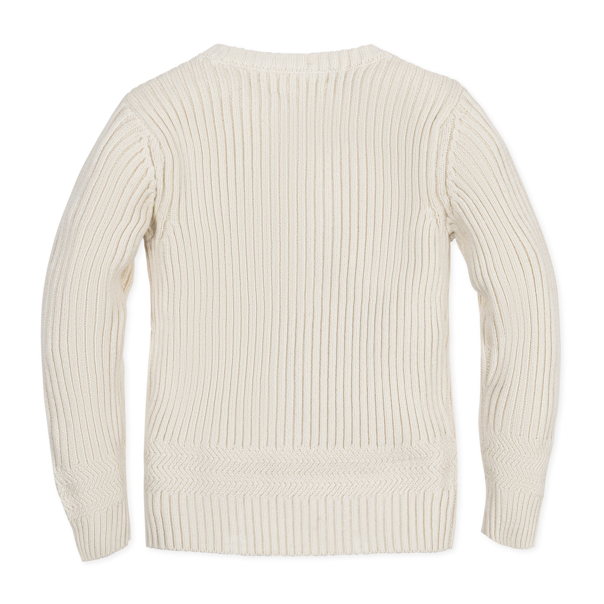 Organic Herringbone Detail Crew Neck Sweater