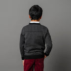 Organic Intarsia Crew Neck Sweater