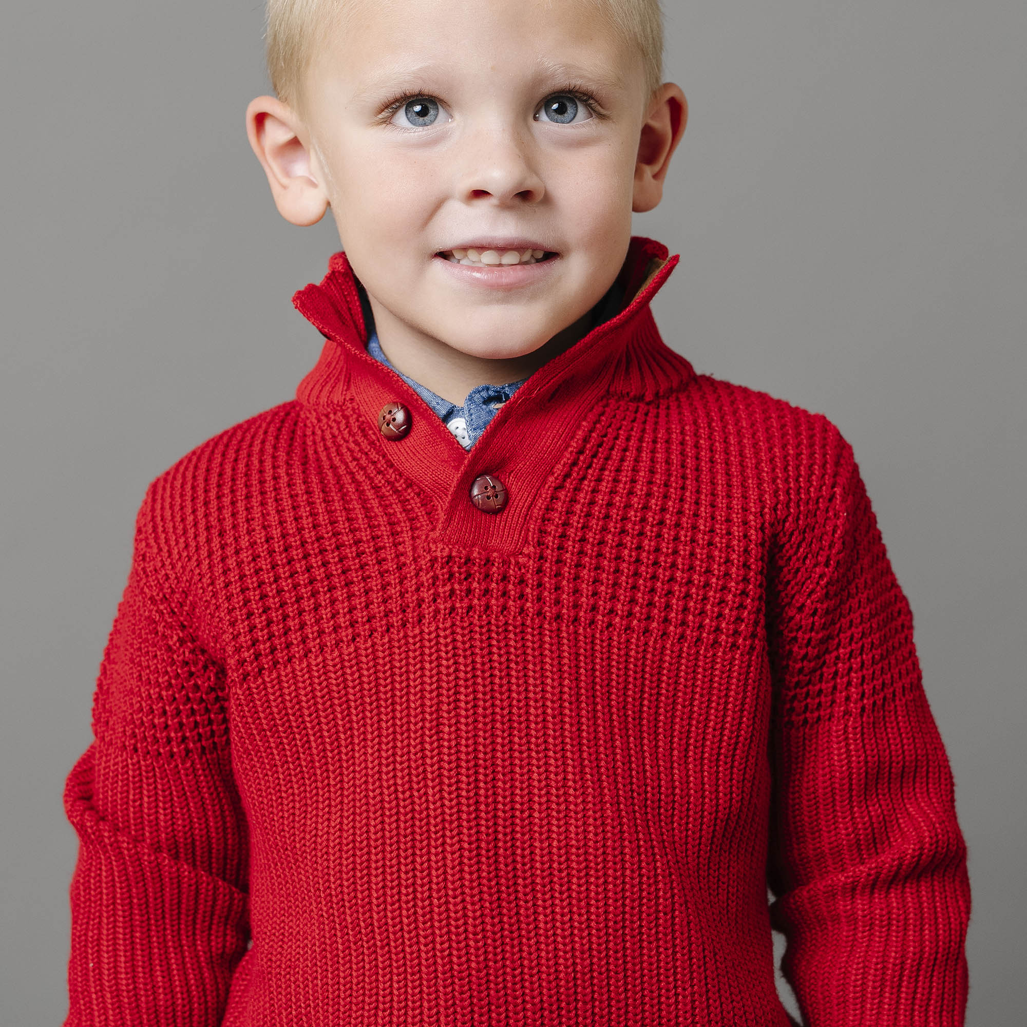 Organic Mix Stitch Mock Neck Sweater with Elbow Patches