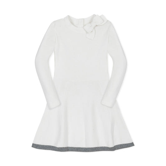 Organic Mock Neck Bow Detail Sweater Dress