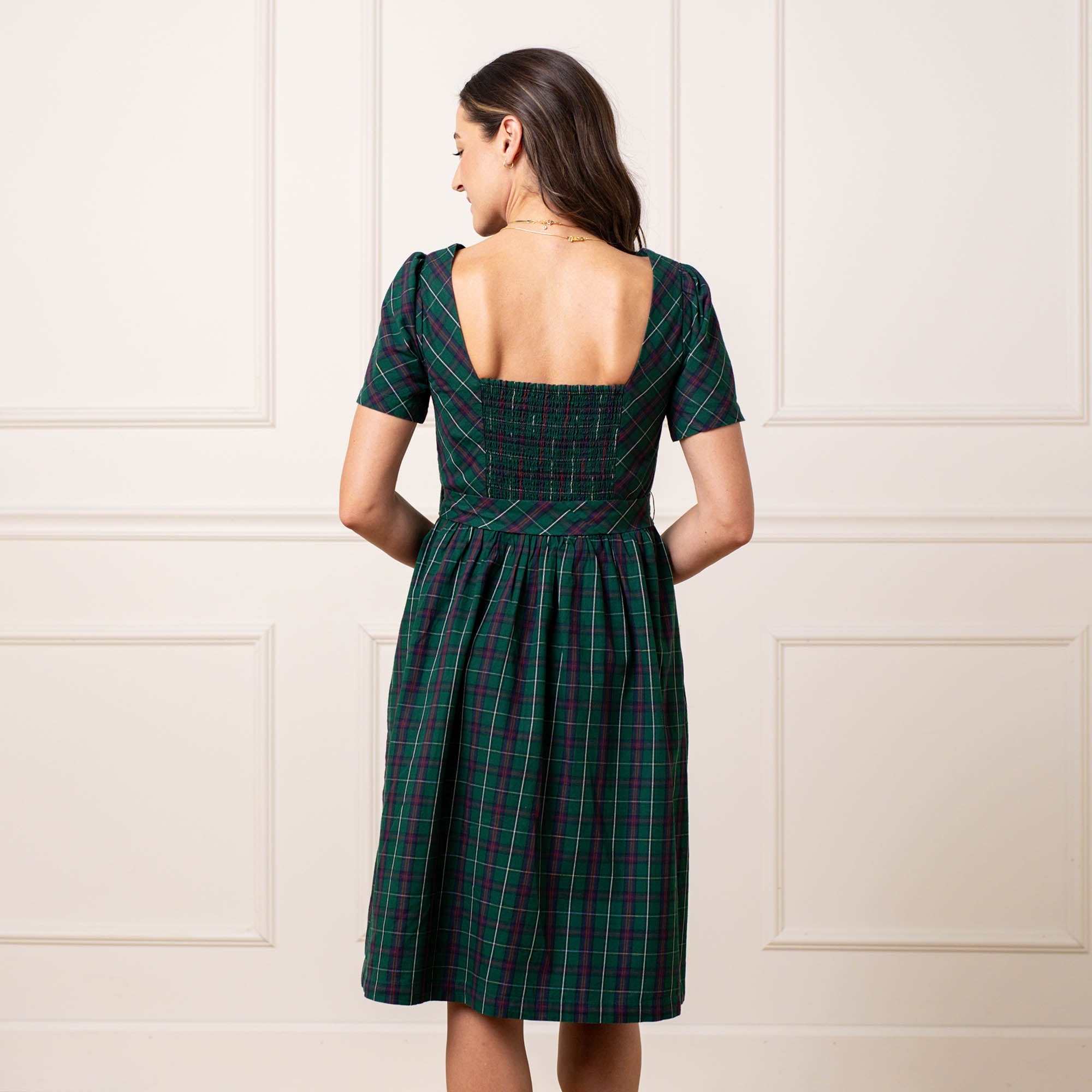 Organic Short Sleeve Holiday Dress - 97% Cotton