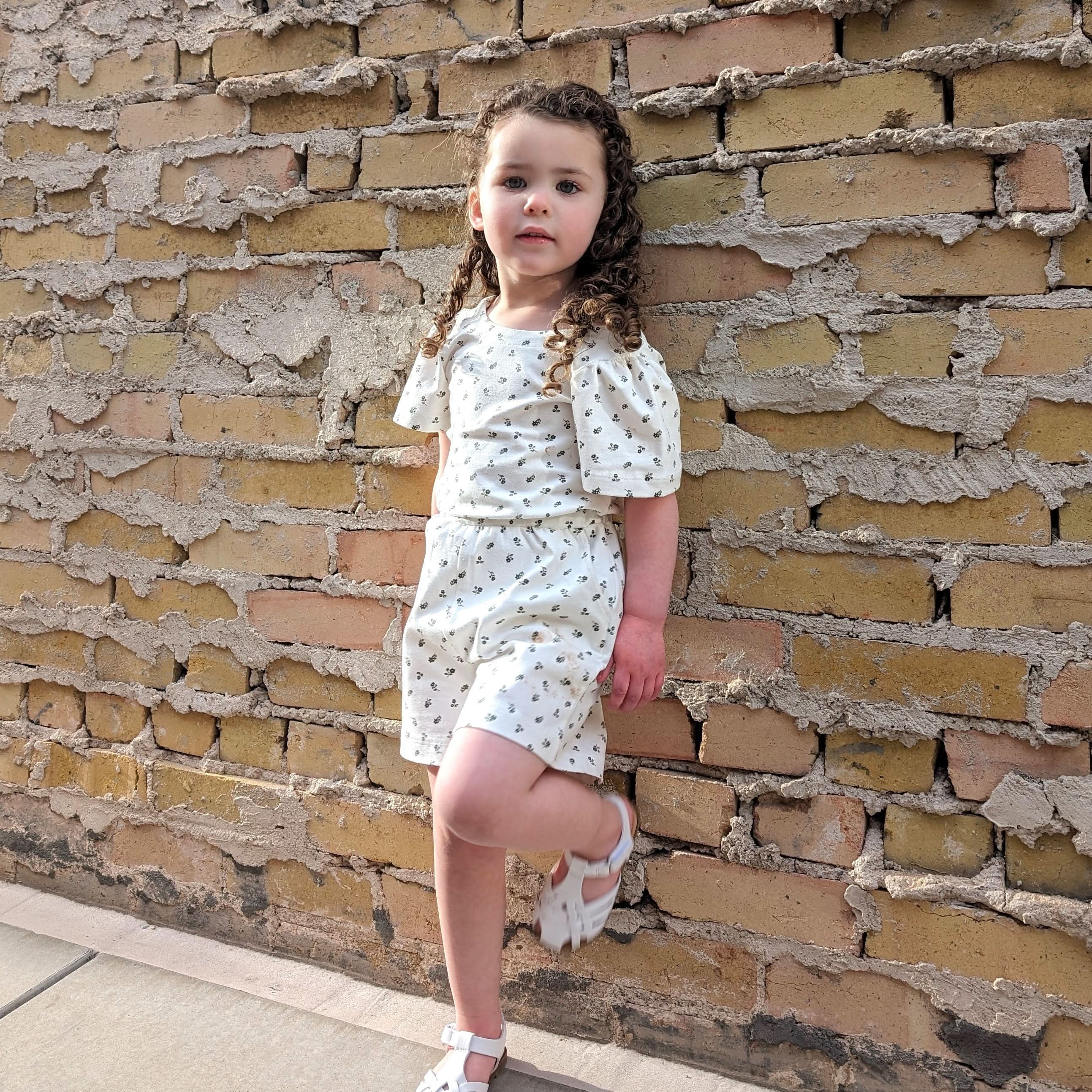 Organic Knit Flutter Romper - 95% Organic Cotton