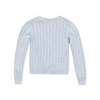 Organic Pointelle Bow Cardigan