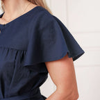 Linen Keyhole Dress