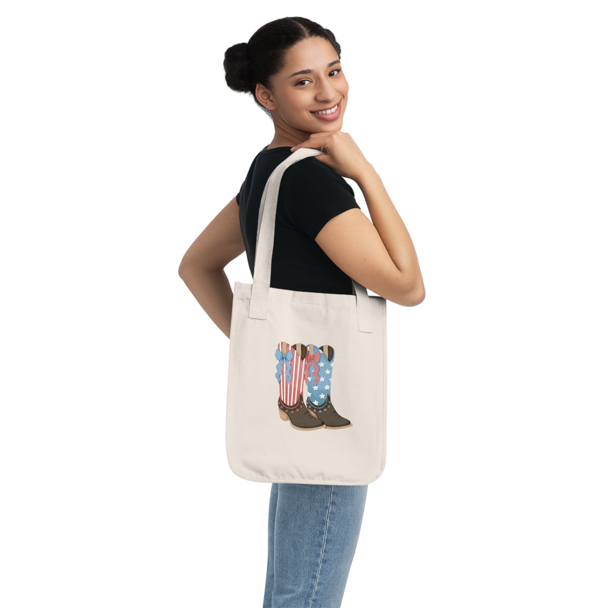 Patriotic Cowgirl Tote Bag