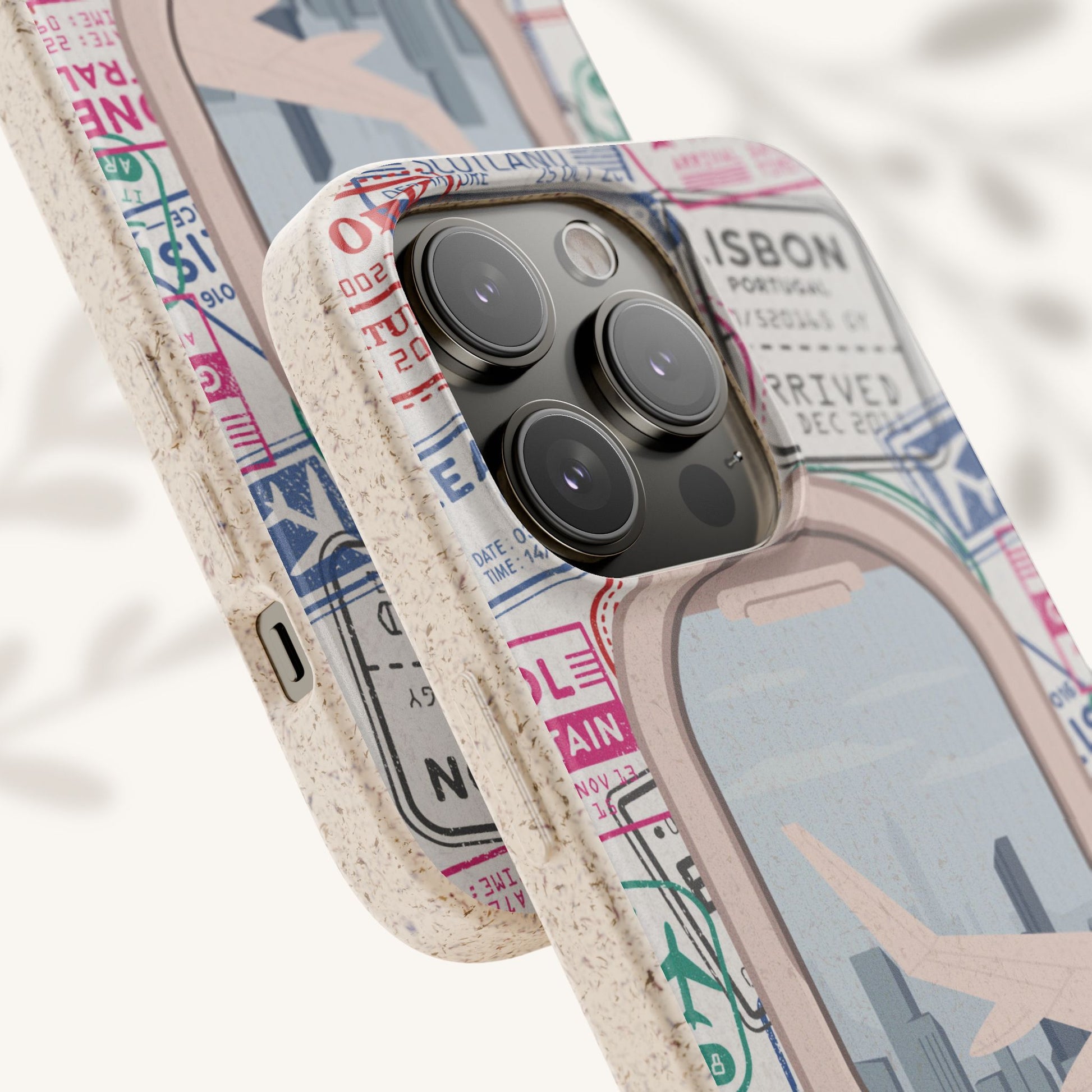 Plant-based, biodegradable phone case - Jet Setter - The Peony Haus