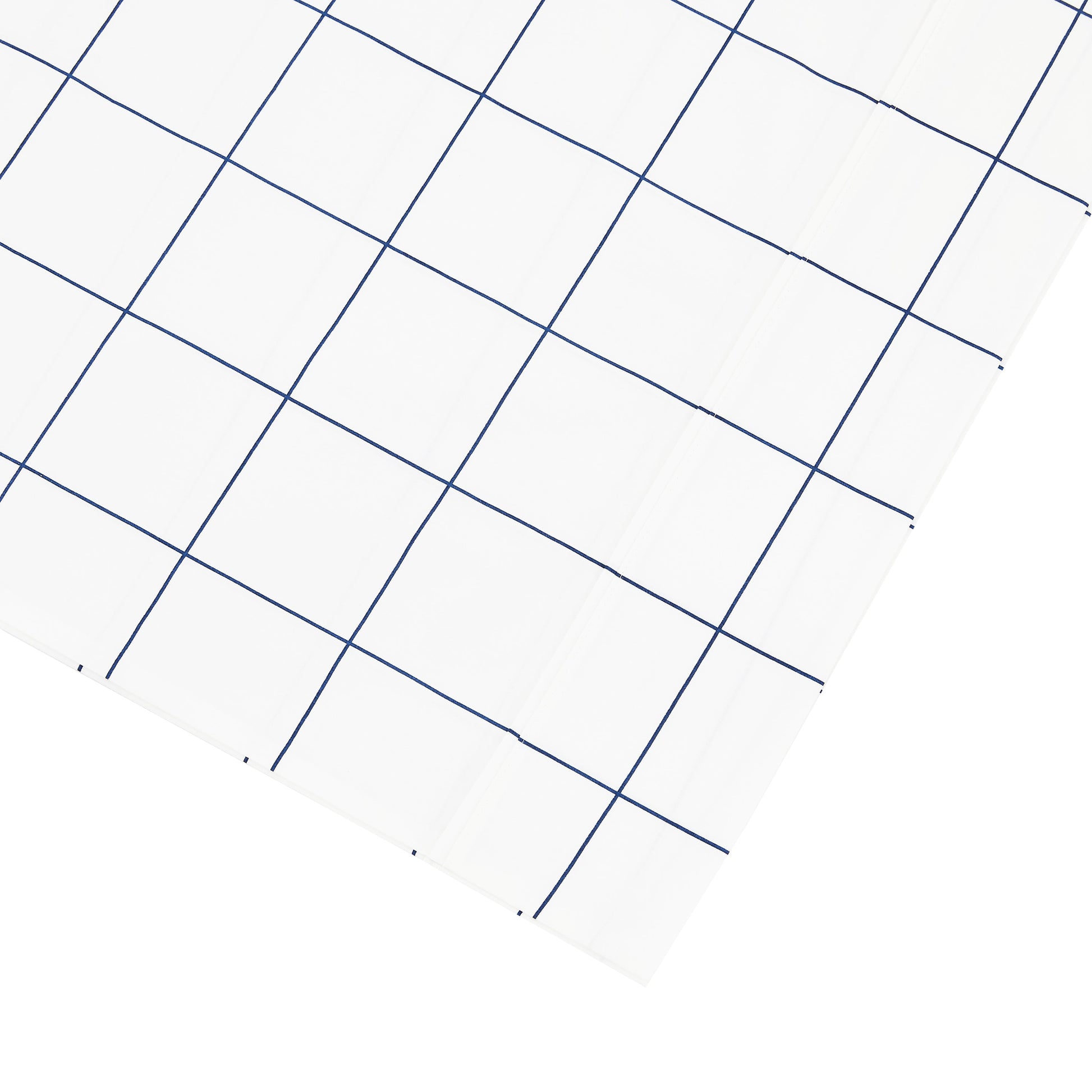 Grid Printed Cotton Percale Pillowcases