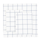 Grid Printed Cotton Percale Duvet Set