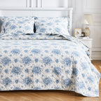Petit Toile Cotton Flannel Quilt Set