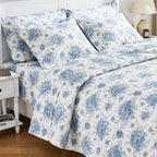 Petit Toile Cotton Flannel Quilt Set