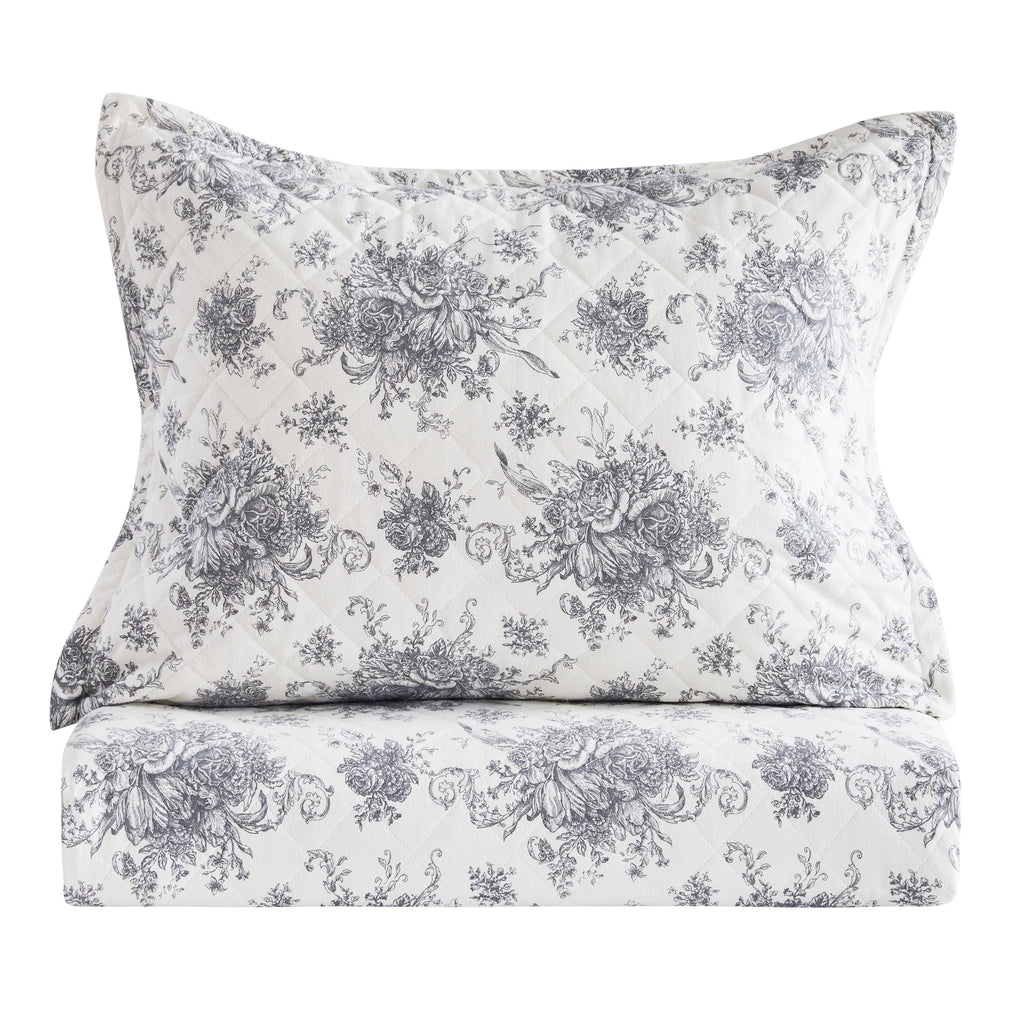 Petit Toile Cotton Flannel Quilt Set