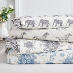 Petit Toile Cotton Flannel Quilt Set