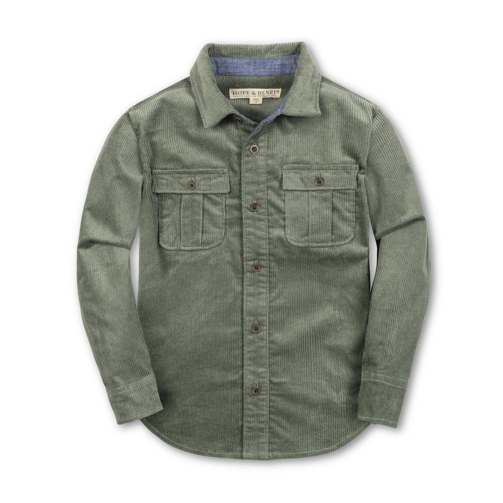 Organic Corduroy Flap Pocket Shirt - 97% Organic Cotton
